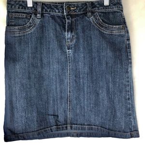 Liz Claiborne Stretch Blue Denim Skirt